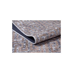 Makinede Yıkanabilir Kaymaz Taban Kahverengi Yolluk Koridor Halısı Hol Antre Halısı 80x250 cm