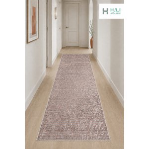 Makinede Yıkanabilir Kaymaz Taban Kahverengi Yolluk Koridor Halısı Hol Antre Halısı 80x250 cm
