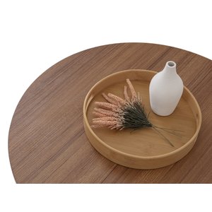 Edys Home Mona Yuvarlak 70 Cm Çapında Ceviz Renk Ahşap Orta Sehpa