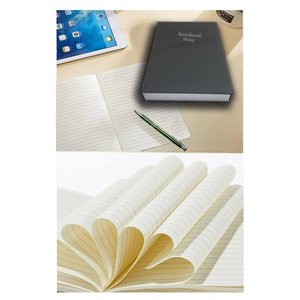 Siyah Ciltli Çizgili Defter 300 Yaprak 20x28cm 1 Adet Çok Yapraklı Sert Kapaklı Not Hesap Defteri Okul Ofis Büro