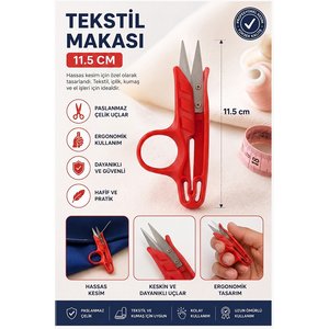 Tekstil (çıt) İplik Temizleme Makası 1 Adet Starline Paslanmaz Çelik Keskin Terzi Dikiş Makası Olta Misina Makası