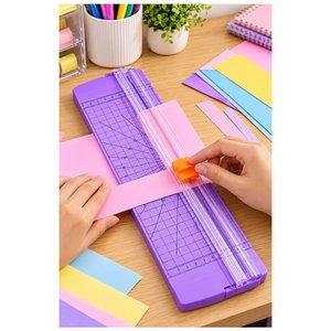 Pembe A4 Kağıt Kesme Makinesi Kağıt Kesici Trimmer Hassas Kesim Giyotin Mat Kesici Fotoğraf Etiket Karton Profesyonel