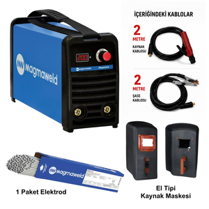 Megastick 200 Amper Kaynak Makinesi + 100 Adet 2.50x350mm Elektrod + El Kaynak Maskesi
