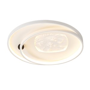 Noren 50'lik Kare Taş Desenli Yuvarlak 160 Watt Plafonyer Led Avize