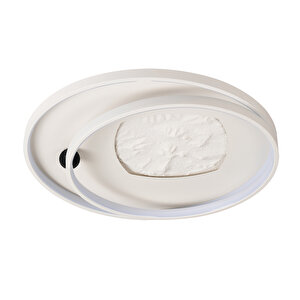 Noren 50'lik Kare Taş Desenli Yuvarlak 160 Watt Plafonyer Led Avize