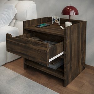 İnarch Dizayn Nero R Komodin Sağ Modül Tek Çekmeceli Modern Tasarım Ceviz