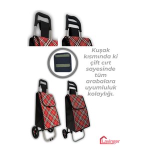 Işık Pazar Arabası Torbası Brandalı Lüx