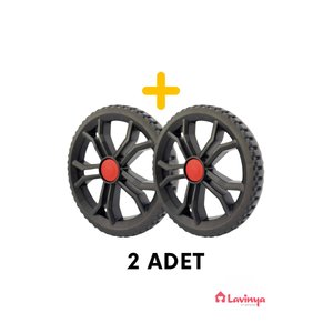 2 Adet Takmatik Pazar Arabası Yedek Tekeri Mekanizmalı (büyük) 17 Cm.