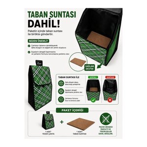 Pazar Arabası Yedek Çantası Taban Suntası Hediye !