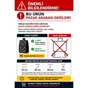 Pazar Arabası Yedek Çantası Taban Suntası Hediye !