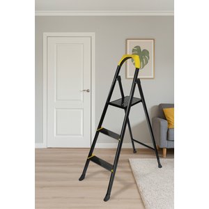 Ze Hardy 2+1 Basamaklı Özel Tasarım Hafif Merdiven (kaymaz Papuçlu) Dayanıklı Paslanmaz