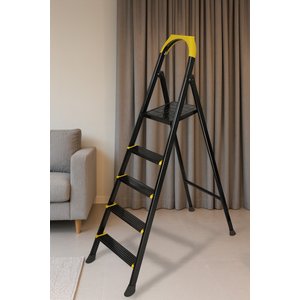 Ze Hardy 4+1 Basamaklı Özel Tasarım Hafif Merdiven (kaymaz Papuçlu) Dayanıklı Paslanmaz