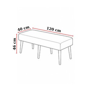 Aci Kahve Deri Bank Bench Oturma Pufu | Modern Salon Antre Puf Ayakkabılık Önü Koltuk 40x120