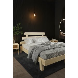 Lotus X New Model Masif Ahşap Karyola Kolay Kurulum Fırınlanmış İthal Sibirya Çamı 120x200 Yatak Uyumlu 120x200 cm