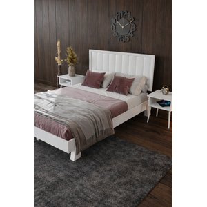 Hüma Model Dikey Başlıklı Masif Ahşap Karyola Kolay Kurulum Fırınlanmış İthal Sibirya Çamı 90x190 Yatak Uyumlu 90x190 cm