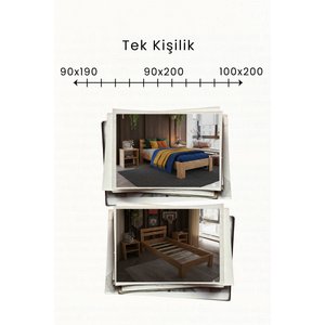 Letto   Tek Kişilik Mdf Karyola 90x190 cm