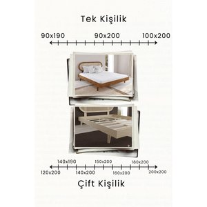 Padova Model Hazeran Başlıklı Masif Ahşap Karyola Kolay Kurulum Fırınlanmış İthal Sibirya Çamı 90x200 Yatak Uyumlu 90x200 cm