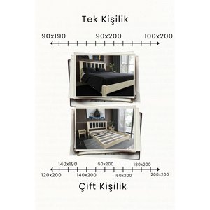 Ori̇on Model Lacivert Puf Başlıklı Masif Ahşap Karyola Kolay Kurulum Fırınlanmış İthal Sibirya Çamı 180x200 Yatak Uyumlu 180x200 cm