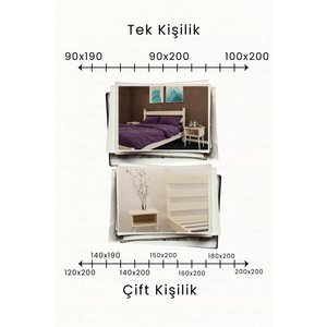Natura Model Masif Ahşap Karyola Ve 2 Adet Komodin Kolay Kurulum Fırınlanmış İthal Sibirya Çamı 90x200 Yatak Uyumlu 2 Adet Komodin 90x200 cm