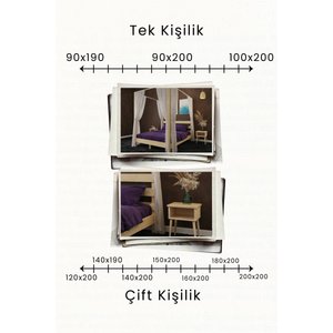 Natura  Ci̇bi̇nli̇kli̇ Model Masif Ahşap Karyola Ve 2 Adet Komodin Kolay Kurulum Fırınlanmış İthal Sibirya Çamı 140x200 Yatak Uyumlu 2 Adet Komodin 140x200 cm