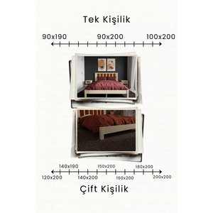 Ori̇on Model Kiremit Rengi Puf Başlıklı Masif Ahşap Karyola Kolay Kurulum Fırınlanmış İthal Sibirya Çamı 90x190 Yatak Uyumlu 90x190 cm
