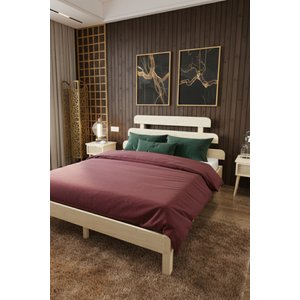 Lotus X Model Masif Ahşap Karyola Kolay Kurulum Fırınlanmış İthal Sibirya Çamı 160x200 Yatak Uyumlu 160x200 cm