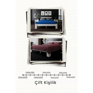 Lotus Tek Kişilik Mdf Karyola Ve 2 Komodinli Set 90x200 cm