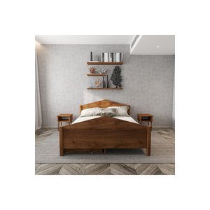 Mi̇lano Piramit Model 4 Çekmeceli Masif Ahşap Karyola Kolay Kurulum Fırınlanmış İthal Sibirya Çamı 90x190 Yatak Uyumlu 90x190 cm