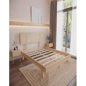 Li̇lyum Model Hazeran Başlıklı Masif Ahşap Karyola Ve 2 Adet Komodin Kolay Kurulum Fırınlanmış İthal Sibirya Çamı 140x190 Yatak Uyumlu 2 Adet Komodin 140x190 cm