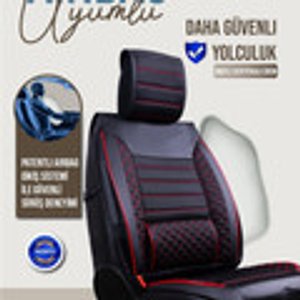 Mercedes-benz Cl Oto Koltuk Kılıfı Ön Arka Set Plus Serisi Siyah Kırmızı Şhn