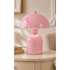 Pinky Abajur Pembe Metal Gövde Masa Lambası