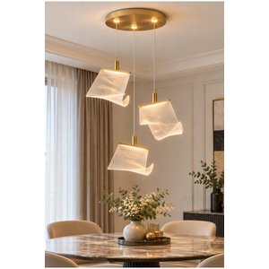 Luxury Sarkıt Art Of İstanbul Sarkıt Led Avize Sanatı 3'lü Avize Power Led 3 Renk