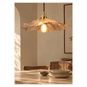 Luxury Classic Orijinal El Yapımı Bal Renk Camlı Sarkıt Avize Eskitme Gold Gövde