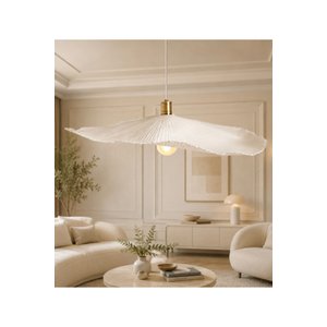 Çiçek Sarkıt Avize Krem Tavan Lambası 60 Cm