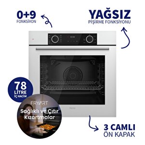 Xe63cb Fryart Beyaz Ankastre Fırın (0+9 Konum)