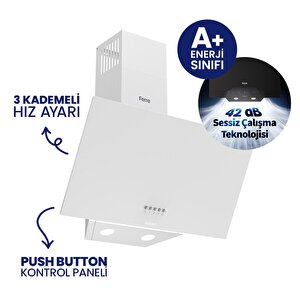 D 087 Beyaz Ultra Sessiz Silentart  60 Cm Ankastre Davlumbaz