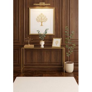 Penguen Gold Dresuar Kahve Köşesi Modern Konsol 100 Cm Şeffaf Cam