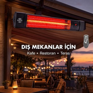 Warmista Dış Mekan Bahçe Halojen Karbon Isıtıcı 3000 Watt
