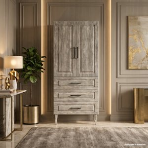 Chamonix Çok Amaçlı Dolap 60 Cm 2 Kapak 3 Çekmece Koyu Ventura - Çok Amaçlı Çekmeceli Dolap