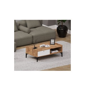 Odıon Orta Sehpa -modern Ceviz&beyaz Renk Salon Sehpası Afm161 Ceviz Beyaz