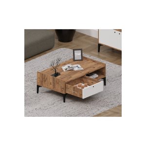 Odıon Orta Sehpa -modern Ceviz&beyaz Renk Salon Sehpası Afm161 Ceviz Beyaz