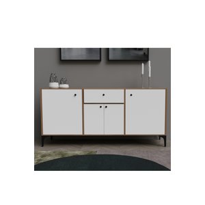 Nara Konsol Çok Amaçlı Dolap Ceviz&beyaz Afm130 Ceviz Beyaz