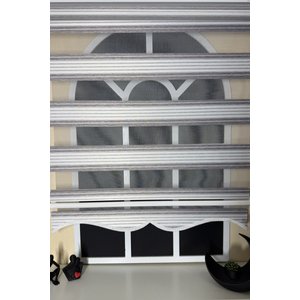 Gri Renk Geçişli Geniş Plise Zebra Stor Perde (etek Dilimli) 120x260 cm