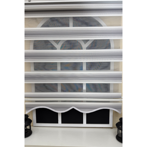 Gri Renk Geçişli Zebra Stor Perde (etek Dilimli) 60x200 cm