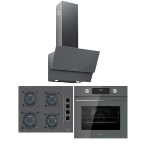 Chef 4 Gri Ankastre Set (gbc 64002 Ocak + Hak 625 Fırın + Atv 60 Pro Davlumbaz)