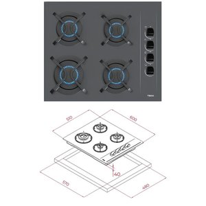 Chef 4 Gri Ankastre Set (gbc 64002 Ocak + Hak 625 Fırın + Atv 60 Pro Davlumbaz)