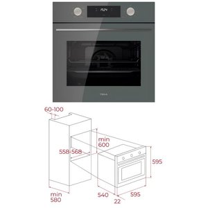 Chef 4 Gri Ankastre Set (gbc 64002 Ocak + Hak 625 Fırın + Atv 60 Pro Davlumbaz)