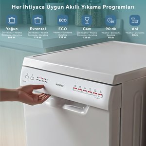 Hdw-4501 6 Programlı 45 Cm Solo Bulaşık Makinesi