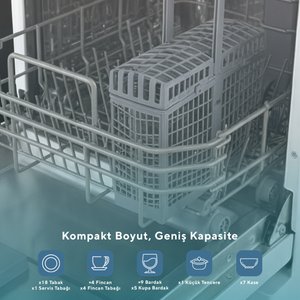 Hdw-4501 6 Programlı 45 Cm Solo Bulaşık Makinesi