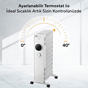 11 Dilim Beyaz Radyatör Kum-1230s